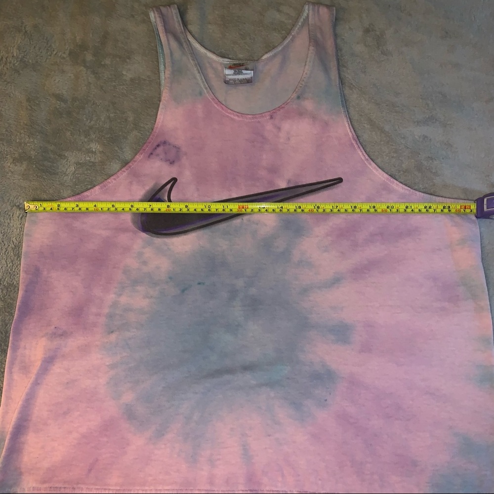 Vintage 90s Nike Logo Blue & Purple Tie Dye Tank - Picture 3 of 4
